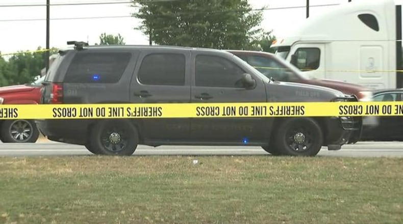 A man is dead after he shot at police, running from a traffic stop, the Coweta County Sheriff’s Office said Wednesday. (Credit: Channel 2 Action News)