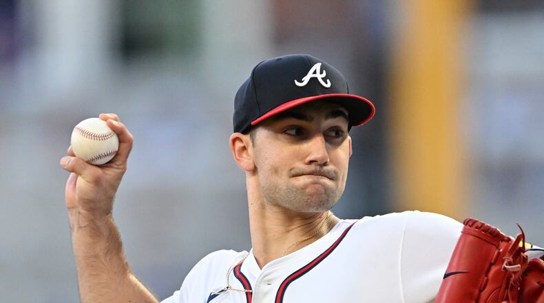 Pitcher Spencer Strider will represent the Braves as nominee or the Roberto Clemente Award. (Hyosub Shin/AJC)