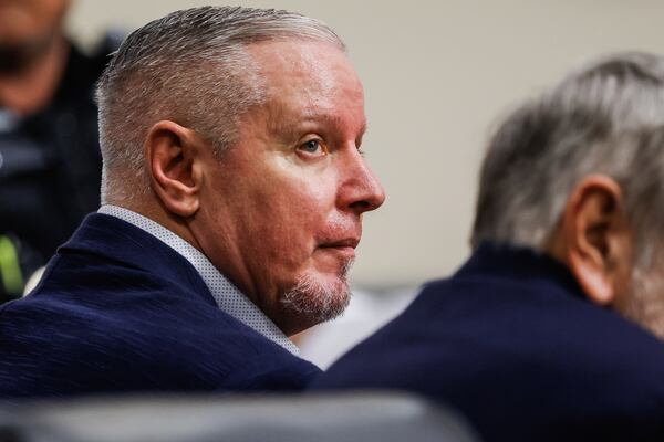 Colin Gray is scheduled to be sentenced next week after being found guilty of second-degree murder and other charges tied to the Apalachee High School shooting in 2024. His son, Colt Gray, is the shooting suspect. (Abbey Cutrer/AJC)