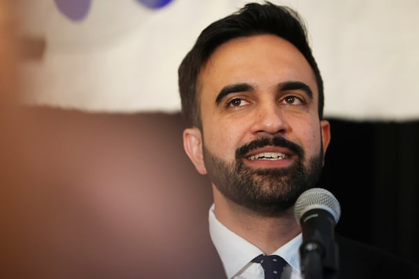 Democratic mayoral candidate Zohran Mamdani speaks at his primary election party, Wednesday, June 25, 2025, in New York. (AP Photo/Heather Khalifa)