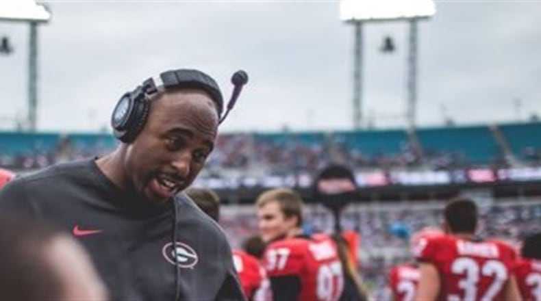 Olten Downs was Georgia’s wide receivers coach in the 2015 TaxSlayer Bowl. Before that, he led Creekside High in Fulton County to a state title. He has been offered the head-coaching job at Dougherty High in Albany.