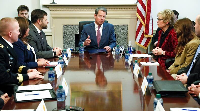 February 28, 2020 - Atlanta - Governor Brian Kemp addressed the newly formed Governor's Coronavirus Task Force. Bob Andres / robert.andres@ajc.com