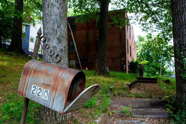The childhood home of former Atlanta mayor Maynard Jackson is shown at 220 Sunset Avenue NW in Atlanta, Ga., on Tuesday, May 7, 2019. The home, which has fallen into disrepair, is set to be demolished. (Casey Sykes for The Atlanta Journal-Constitution)
