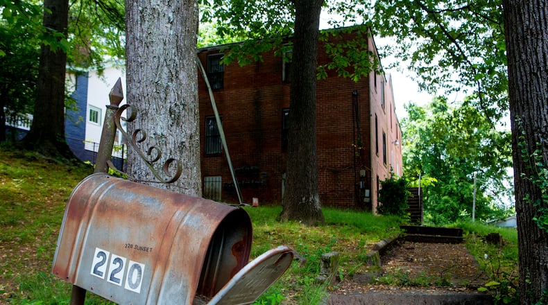 The childhood home of former Atlanta mayor Maynard Jackson is shown at 220 Sunset Avenue NW in Atlanta, Ga., on Tuesday, May 7, 2019. The home, which has fallen into disrepair, is set to be demolished. (Casey Sykes for The Atlanta Journal-Constitution)