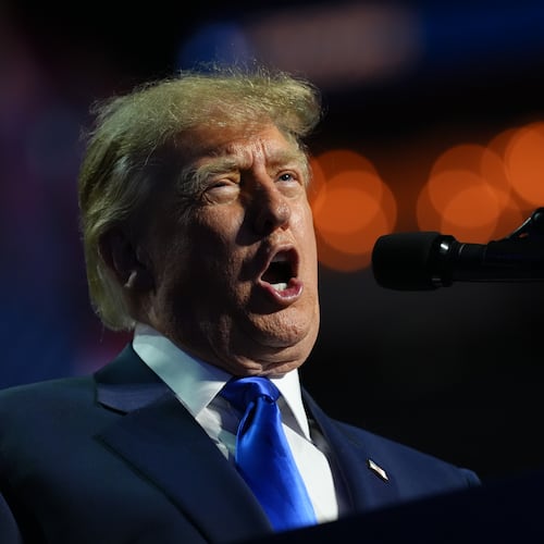 President Donald Trump speaks during the RNC Midterm Convention, Wednesday, Sept. 9, 2026, at the American Airlines Center in Dallas. (AP Photo/Jacquelyn Martin)