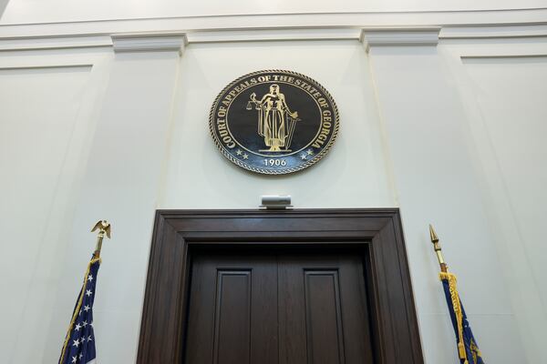 The seal of the Court of Appeals at the Nathan Deal Judicial Center in Atlanta. (Jason Getz/AJC)