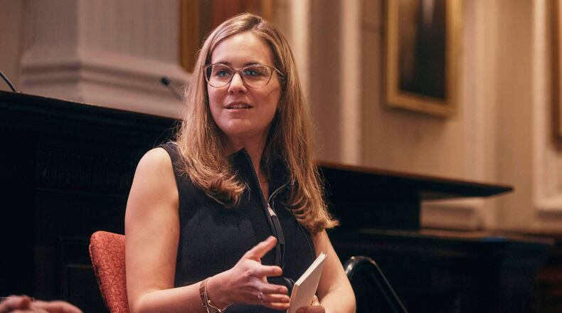 FILE - Danielle Sassoon, the former interim U.S. attorney who quit rather than dropping a criminal case against New York Mayor Eric Adams, attends a Women in White Collar event in New York on May 13, 2025. (AP Photo/Andres Kudacki, File)