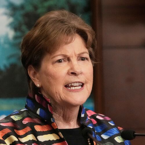 Sen. Jeanne Shaheen, D-N.H., speaks during a press conference at the presidential palace in Baabda, in east of Beirut, Lebanon, Aug. 26, 2025. (AP Photo/Hussein Malla, File)