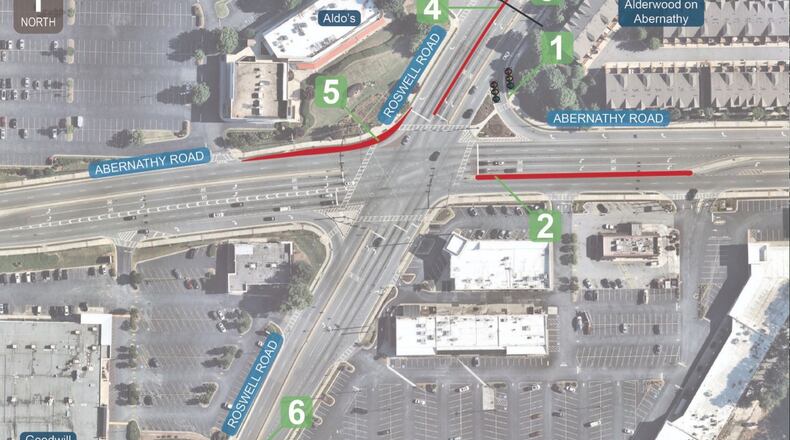 Residents have until Monday, Mar. 29 to provide comments on the Roswell Road/Abernathy Road Intersection Improvements. (Courtesy Sandy Springs)