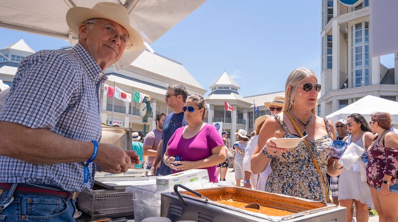 Tasting a variety of foods is one of the many pleasures at the Georgia Food and Wine Festival.
Courtesy of the Georgia Food and Wine Festival.