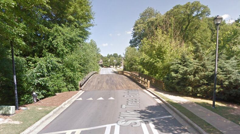 Braselton is undertaking improvements to the wooden Silk Tree Pointe Bridge across Beaver Dam Creek. (Google Maps)