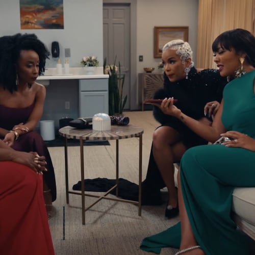 "Tyler Perry's Divorced Sistas" features a group of five tight-knit friends, some divorced, some in troubled marriages. The streaming service says it's already their most successful original dramatic series to date. (Courtesy of BET+)