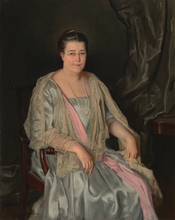 A portrait by Sidney Edward Dickinson of arts patron Harriet "Hattie" Harwell Wilson High, the benefactor of the High Museum. (Courtesy of the High Museum of Art)