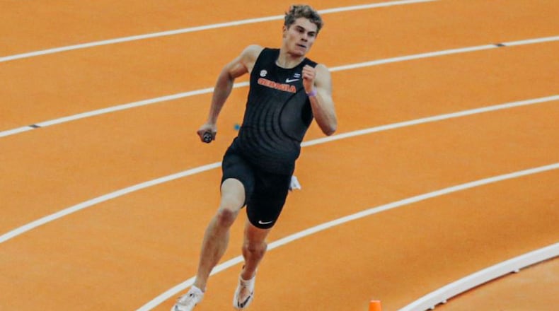 file photo of UGA sprint star Matthew Boling.