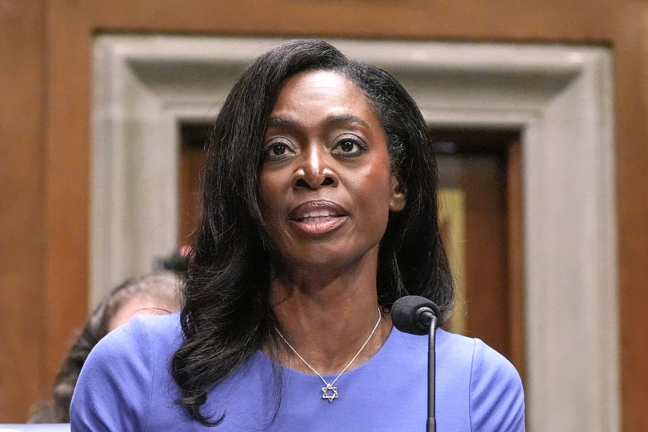 Dr. Erica Schwartz testifies during a Senate Health, Education, Labor and Pensions committee confirmation hearing to be the director of the Centers for Disease Control and Prevention on Capitol Hill, Wednesday, July 15, 2026, in Washington. (Mariam Zuhaib/AP)