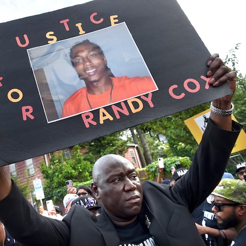 FILE - Civil rights attorney Benjamin Crump takes part in a march for justice for Richard "Randy" Cox to the New Haven Police Department on July 8, 2022, in New Haven, Conn. (Arnold Gold/New Haven Register via AP, File)