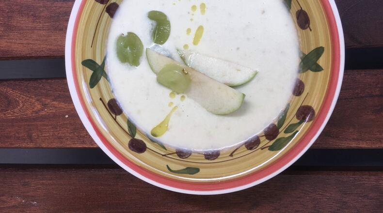 No-nut Ajo Blanco with Oat Milk breaks plenty of rules — but not the one about serving it ice cold. CONTRIBUTED BY JANANI RAMMOHAN