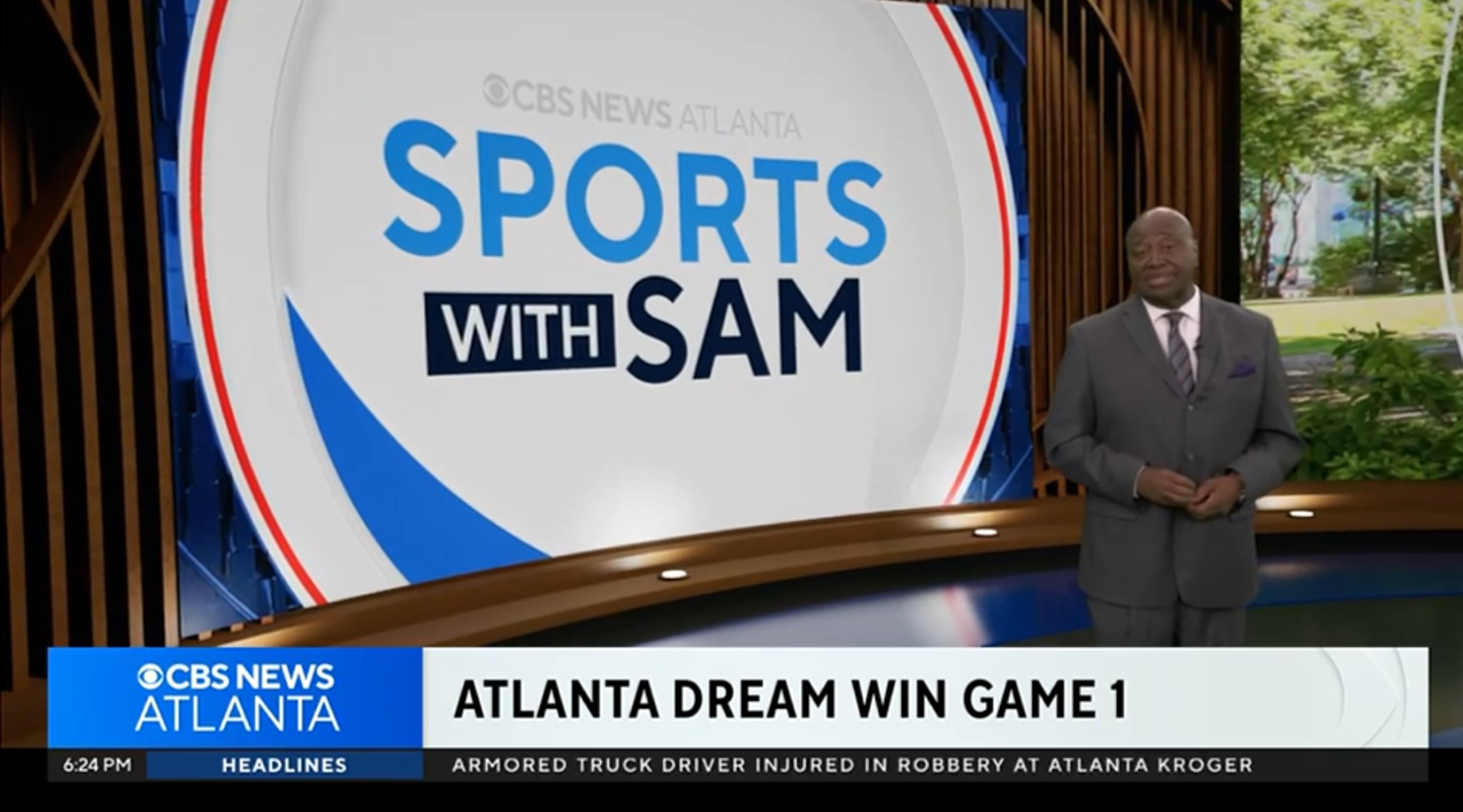 Sam Crenshaw was an 11Alive sportscaster from 1998 to 2014 and more recently was a sports anchor at WUPA-TV when it was a CW affiliate. He is now the first sports anchor for CBS News Atlanta. CBS NEWS SCREENGRAB