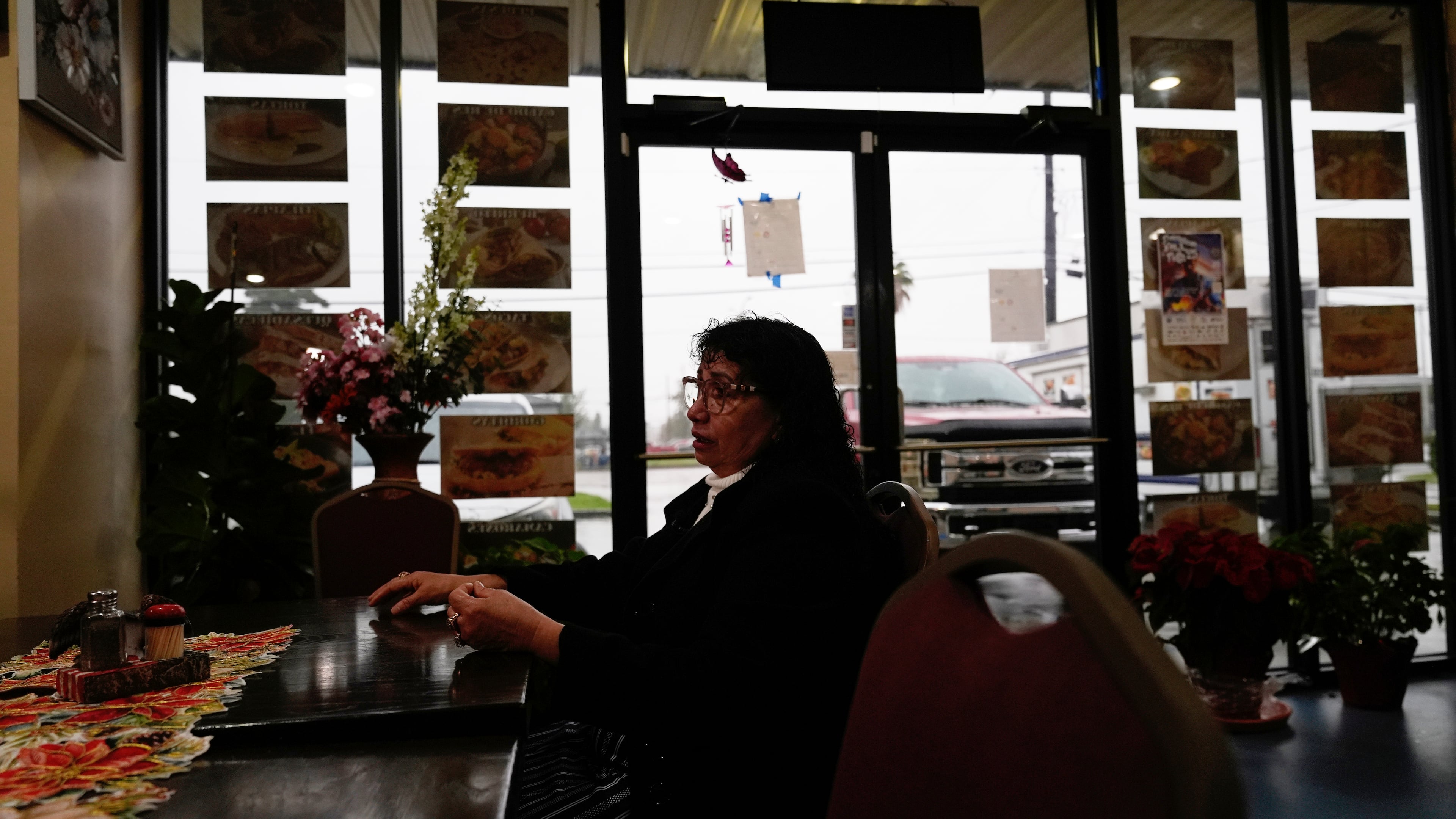 Carmela Diaz speaks inside her closed restaurant in the midst of a Customs and Border Protection immigration crackdown in Kenner, La., Thursday, Dec. 4, 2025. (AP Photo/Gerald Herbert)