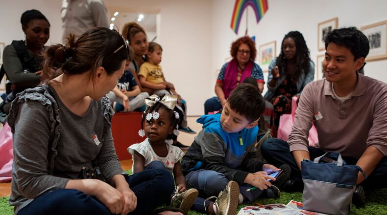 Visitors enjoy the reading corner at a recent “Second Sunday” at the High Museum. Promoting regular programming like this free event has been one key element of the High’s impressive success at boosting diversity and inclusivity. Photo by Alphonso Whitfield.