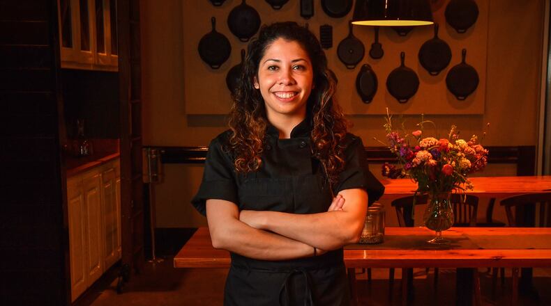 Pastry chef Claudia Martinez of Miller Union restaurant in Atlanta has been named a 2022 James Beard Award semifinalist in the Outstanding Pastry Chef category. (Chris Hunt for the AJC)