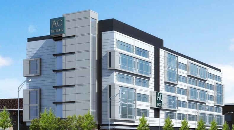 A new hotel, dual branded as AC Hotel and Moxy Hotel, is being built on 14th Street between Peachtree and West Peachtree streets.