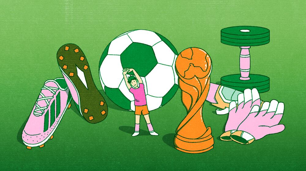 Before sprinting onto the field, soccer players of all levels can reduce their risk of injury by following these practical tips. (Illustration: Suejee Lee for the AJC)