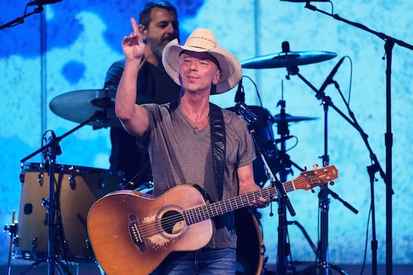 FILE - Kenny Chesney performs during the iHeartRadio Music Awards, on Monday, March 17, 2025, at the Dolby Theatre in Los Angeles. (AP Photo/Chris Pizzello, File)