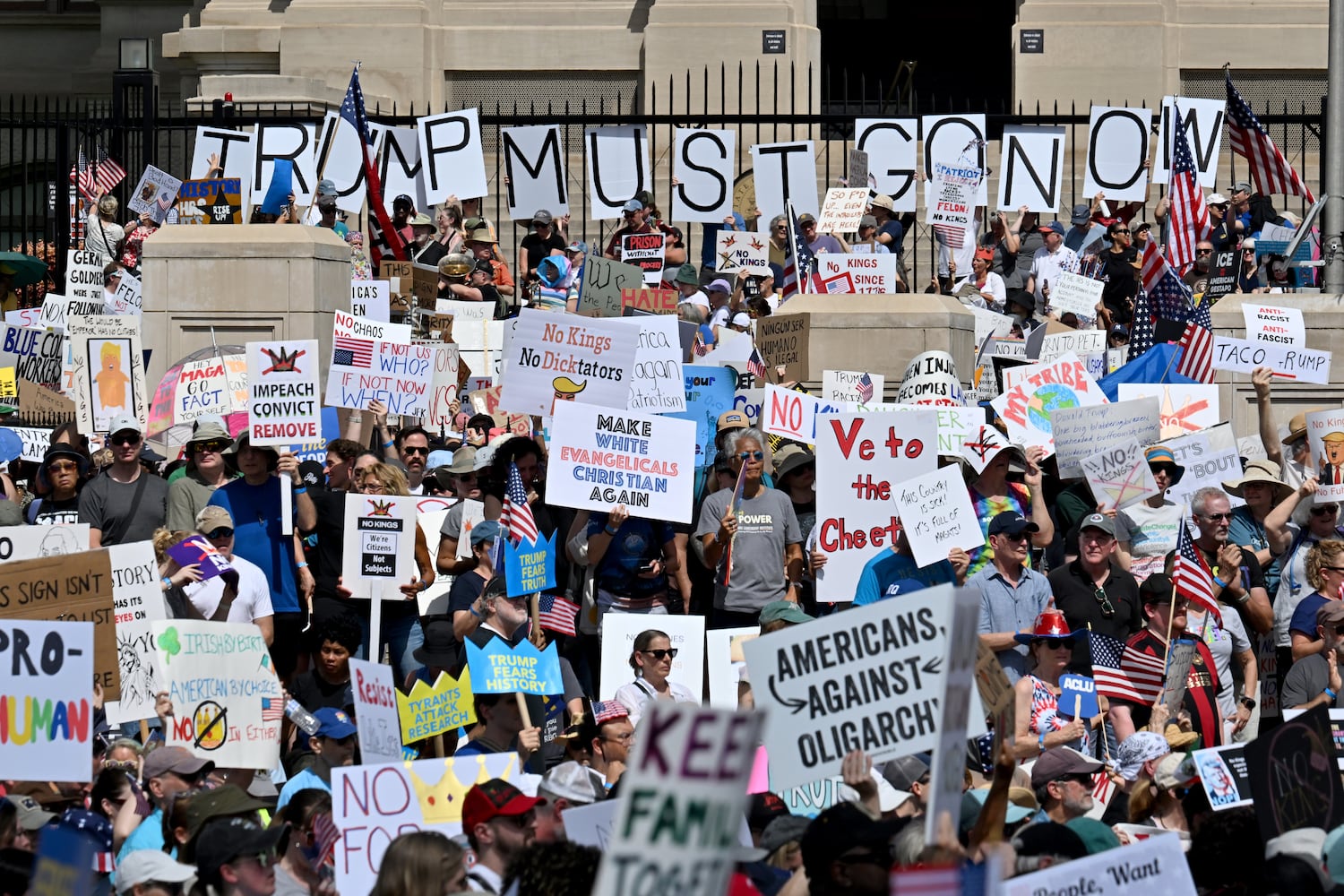 Protesters flood downtown Atlanta to oppose Trump, immigration policies