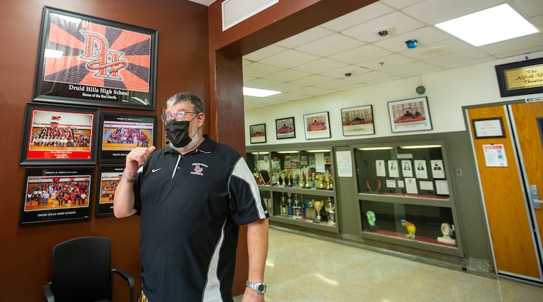 The DeKalb County School System has been assessing and fixing school structures across the district through the summer. Druid Hills High School Principal Mark Joyner said because of the updates, he's noticed a renewed sense of pride in the students. (Jenni Girtman for The Atlanta Journal-Constitution)