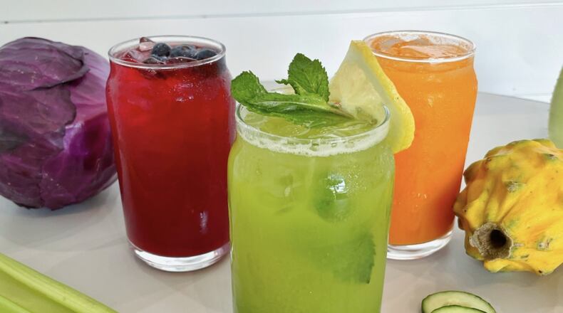 Cold-pressed juice from Juiceside. Courtesy of Manal Mourad