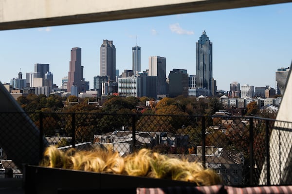 The Atlanta skyline is seen from the Forth Hotel in Atlanta. Dickens wants to utilize an estimated $5.5 billion generated by the TAD extensions to fund major projects that could reshape the city for decades to come. (Abbey Cutrer/AJC)