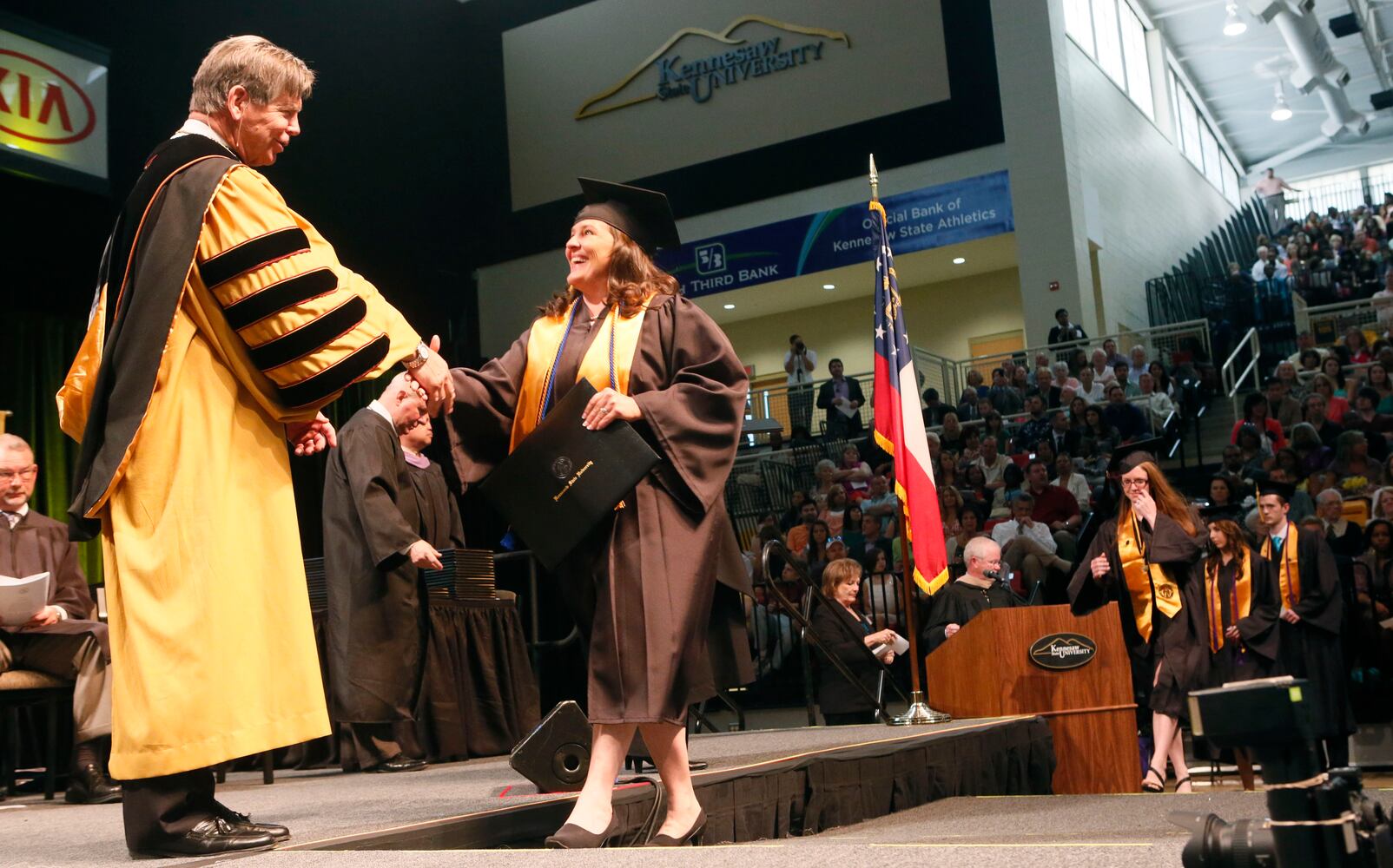 More than 2,400 graduate and undergraduate students participated in the spring commencement ceremonies on May 15, 2013.