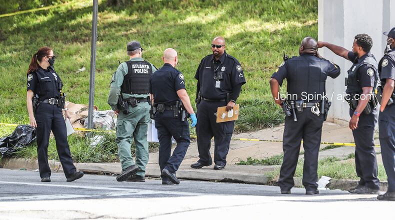 Atlanta police investigated a shooting at the intersection of Pryor and Rawson streets Monday morning.