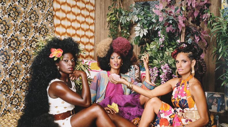 Mickalene Thomas's photograph "Les Trois Femmes Deux" is one of the showstoppers in the High Museum of Art exhibition "Underexposed: Women Photographers from the Collection."
Courtesy of High Museum of Art