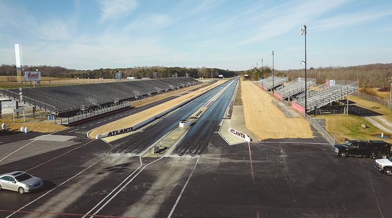 The Atlanta Dragway in Commerce may be sold to industrial developers as parts suppliers want to locate near SK Innovation's electric vehicle battery plant in Jackson County. (Handout)