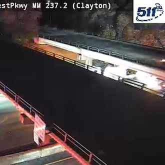 Road crews worked to clear a crash on I-75 South in Clayton County early on Tuesday, Nov. 18, 2025. (Georgia Department of Transportation)
