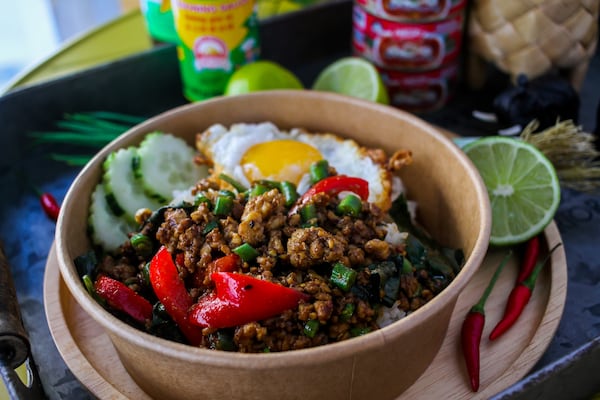 The basil chicken from Tyde Tate Kitchen. (Courtesy of Tyde Tate Kitchen)