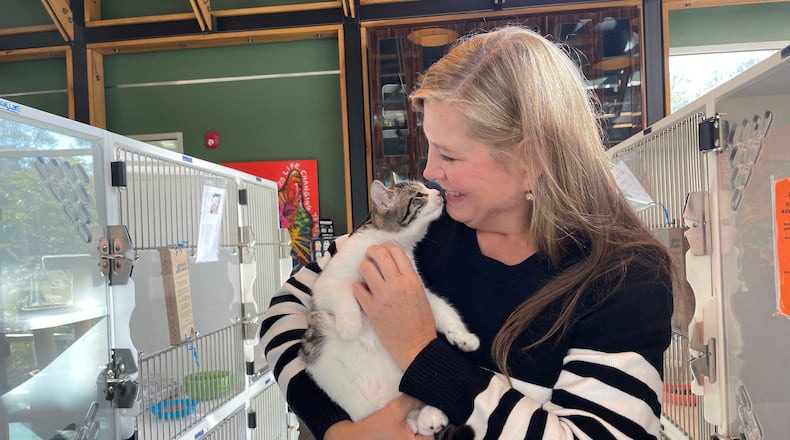 Samantha Shelton’s love for animals inspired her to start the Furkids animal shelter. She can often be found checking in on the animals and making sure they feel safe and loved. (Grace Salley/Fresh Take Georgia)