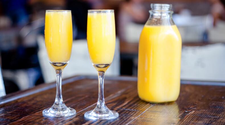 Mimosas are on the menu at Sweet Auburn BBQ.