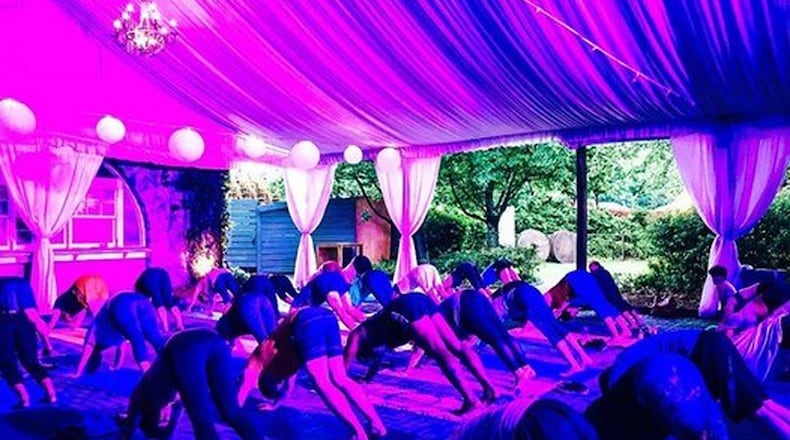 Free yoga in Piedmont Park