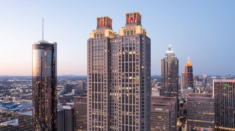 Despite office vacancy increasing throughout metro Atlanta, office buildings seen as high-quality have outperformed the market, according to real estate experts. The city's fourth-tallest building, 191 Peachtree (center of photo), experienced leasing growth in 2023 when other buildings saw vacancies increase.