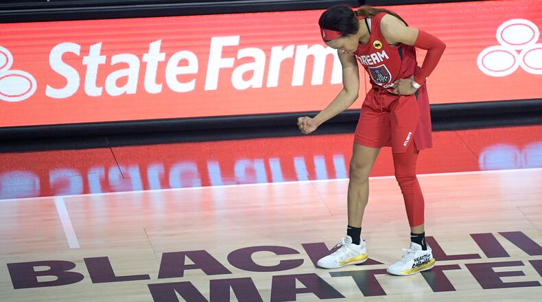 Atlanta Dream rookie Chennedy Carter averaged 16.9 points in 15 games in Brandenton, Fla.