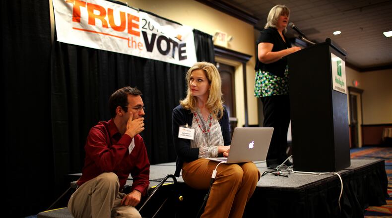 Catherine Engelbrecht, the founder of True the Vote, called it "a resounding vindication" when U.S. District Judge Steve Jones ruled that the group did not engage in illegal voter intimidation by challenging hundreds of thousands of Georgia voters' eligibility. “Today’s ruling sends a clear message to those who would attempt to control the course of our nation through lawfare and intimidation. American citizens will not be silenced,” Engelbrecht said in an email to supporters. (Michael F. McElroy/The New York Times)