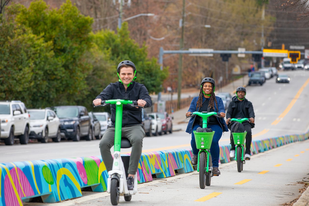 Lime said it saw a major spike in scooter and e-bike rentals in Atlanta during the World Cup, especially in the downtown area. (Daniel Bonsu/Courtesy of Lime)