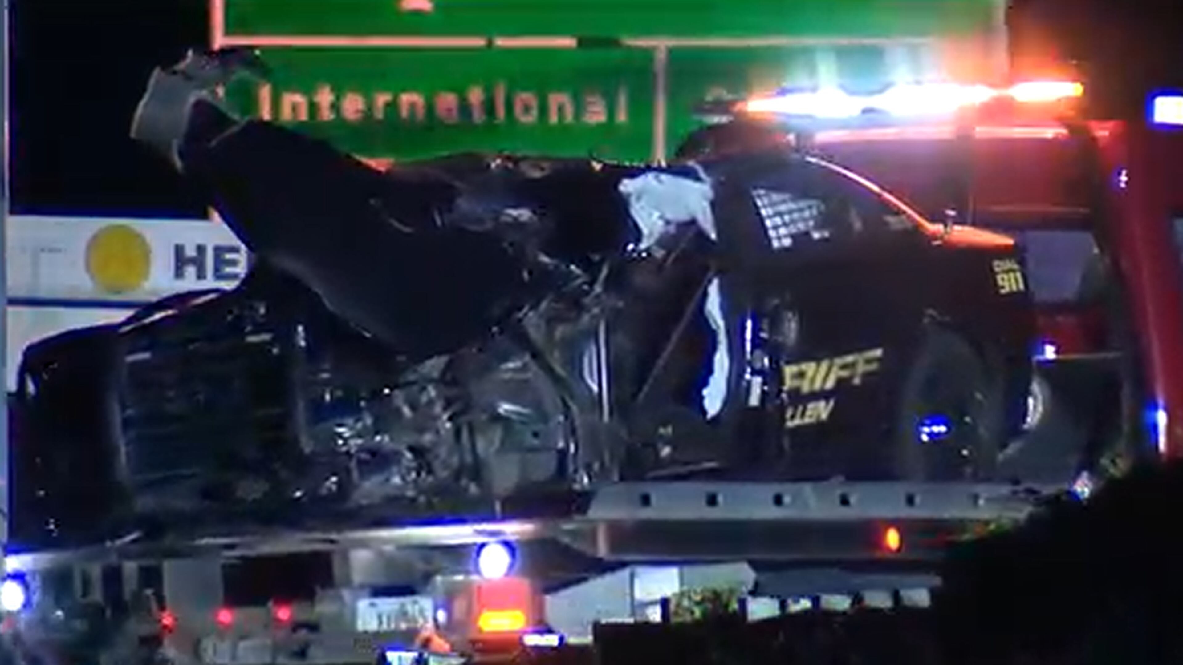 A high-speed pursuit ended in a crash that left a Clayton County sheriff's deputy hospitalized late Wednesday. (Channel 2 Action News)