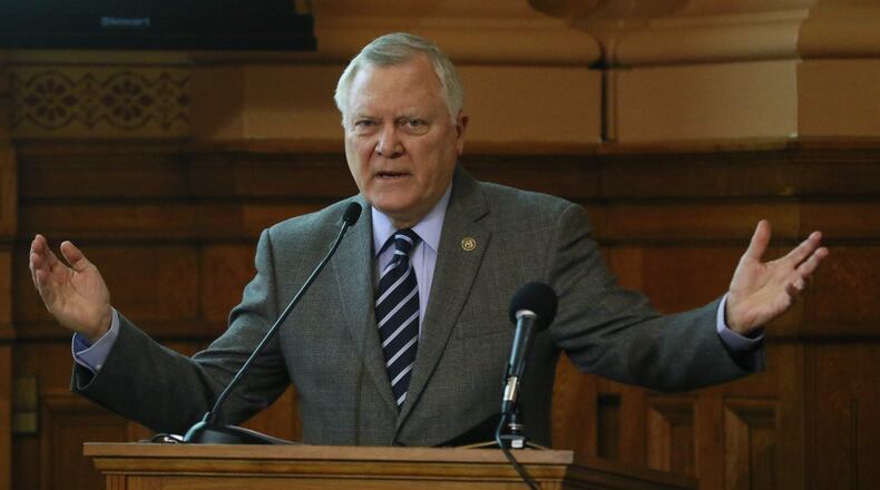 Jan. 17, 2017 - Atlanta - Georgia Governor Nathan Deal made his budget address before the joint appropriations committee as House and Senate budget hearings opened for the 2017 session. BOB ANDRES /BANDRES@AJC.COM