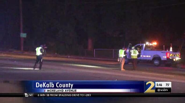 DeKalb County police investigate a deadly hit-and-run  that killed a pedestrian on Moreland Avenue Sunday night, Channel 2 Action News reported.