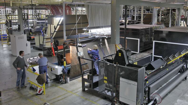 Georgia is the nation’s unchallenged leader in making carpet. A recent downtown in carpet sales has had a small impact on employment in the Dalton area. Bob Andres bandres@ajc.com