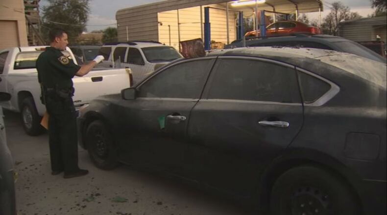 A man threw Molotov cocktails at his own vehicle that was locked in an impound lot. (Photo: WFTV.com)